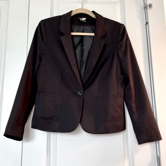 Divided by H&M Single Breasted Tailored Black Boxy Blazer, Size 12 - Picture 14 of 14